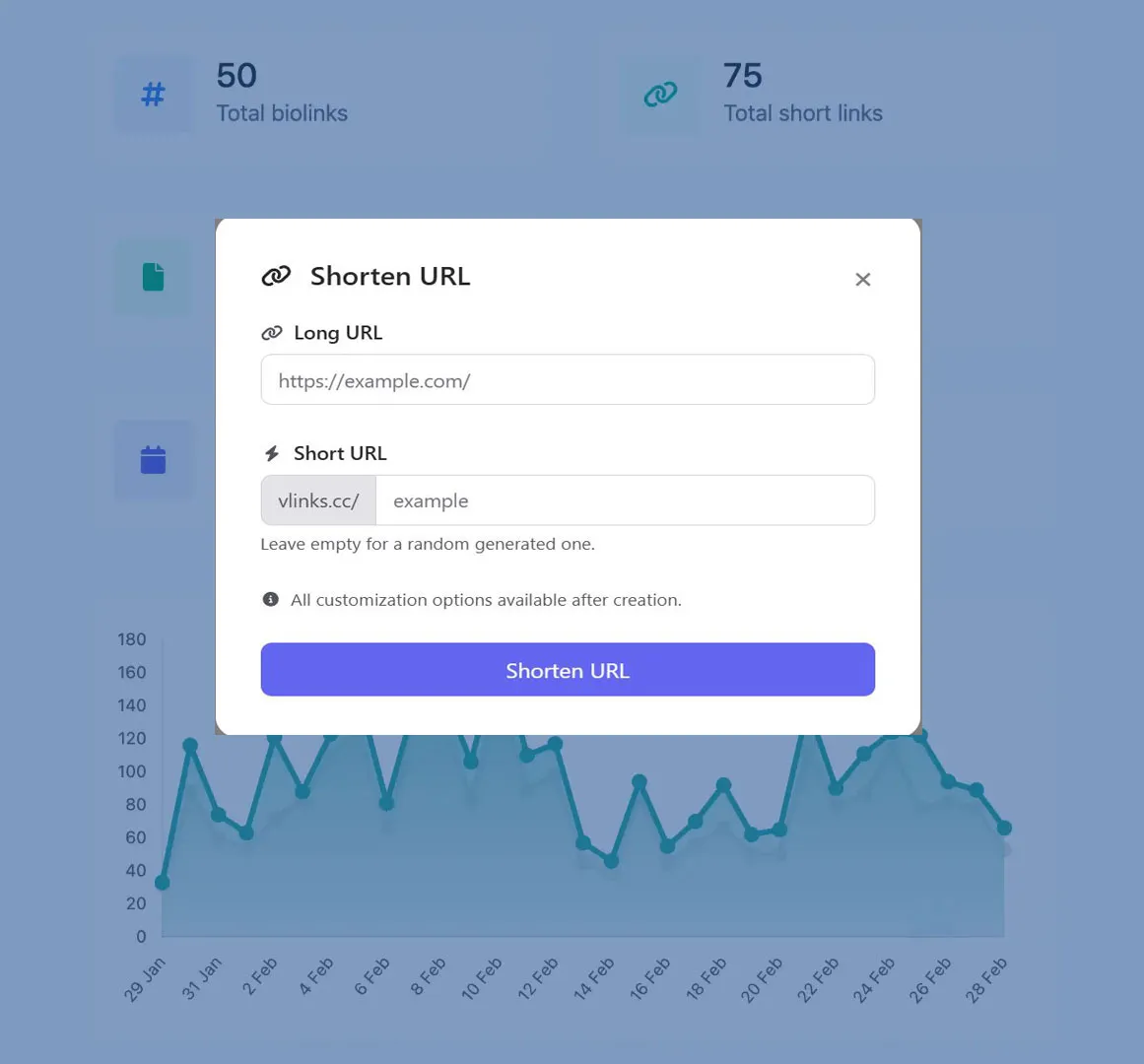 Screenshot of the app short URL editing page